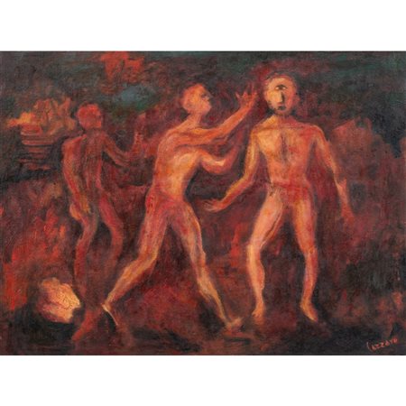 MIMI' LAZZARO, Ciclope, Olio su tavola