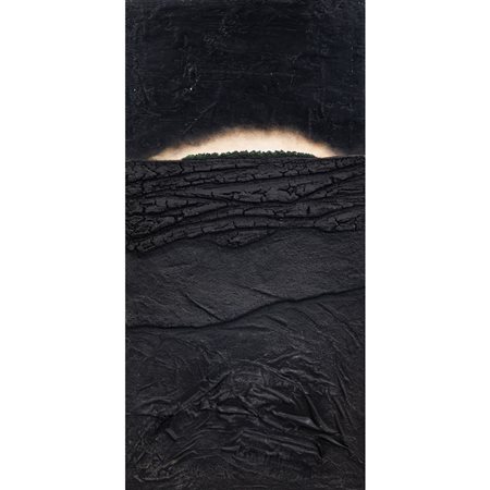 MARIO PASCHETTA, Black Land, Tecnica mista su tela