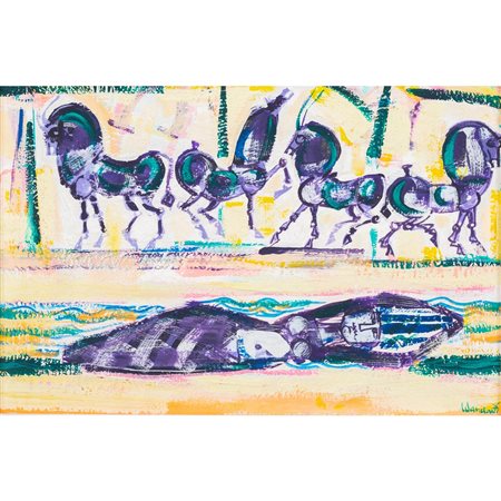 MOHAMED WANDAVI, Olio su tela