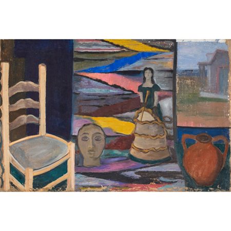 PITTORE DEL XX SECOLO, Senza titolo, Olio su tela