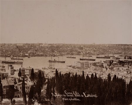 Pascal Sébah (1823 - 1886)  - Corne d'Or. Vue prise du Grand Hotel de Londres, 1870s