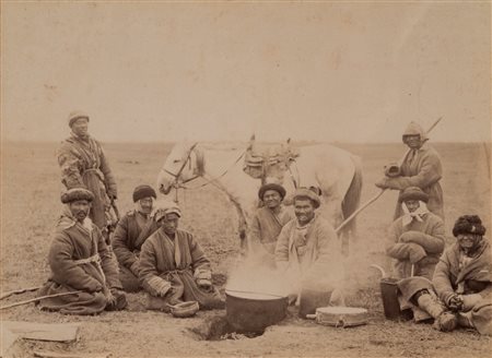 Anonimo - Kalmouks dans las stepped, 1890s