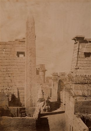 Antonio Beato (1825 - 1905)  - Luxor, Obelisco e Pilons di Ramses, 1870s/1880s
