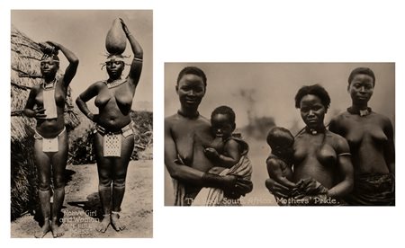 Anonimo - Zululand (Native girl and woman in full dress ; The Real South Africa. Mothers' Pride), 1940s/1950s
