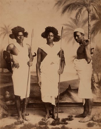 George & Constantine Zangaki (attribuito a) (act. 1860 - 1890)  - Senza titolo (Guerrieri somali), 1870s