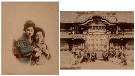 Scuola di Yokoama (XIX sec. XX sec.)  - Karamoa Iyemitsu Temple Nikko ; Senza titolo (ritratto), 1880s