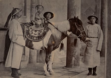 Anonimo - Emperor of China Kuang-hsu on Horseback, 1870s