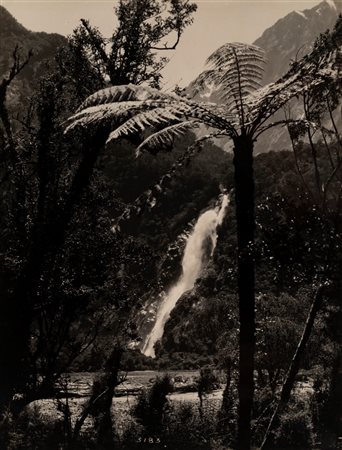 Anonimo - Bouen Falls (540 ft) Milford Sound, South Island, New Zeland, 1940s/1950s
