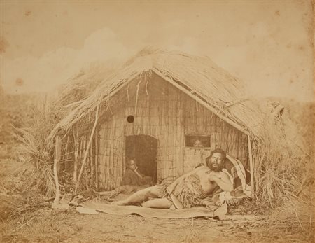 Anonimo - Maori Living House or Whare, 1891