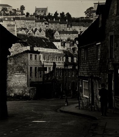 Bill Brandt (1904 - 1983)  - Summer evening in Bradford-on-avon, Seen from the front side of the river, 1945