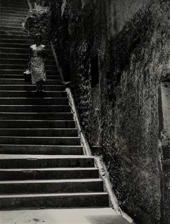 Osvaldo  Giachetti (1902 - 1979)  - Scalinatella Riomaggiore, 1950s