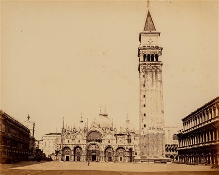 Carlo Naya (attribuito a) (1816 - 1882)  - Piazza San Marco, Venezia, 1870s