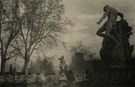 Domenico Riccardo Peretti Griva (1882 - 1962)  - Torino, Valentino, La vecchie fontane, 1930s/1950s