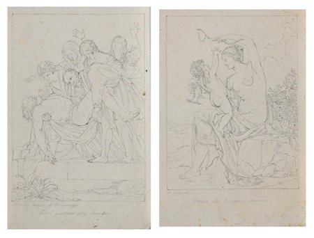 Scuola neoclassica italiana Deposizione da Caravaggio - Venere che disarma...