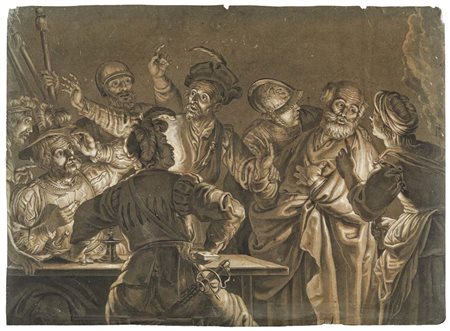 Scuola olandese del XIX secolo Negazione di san Pietro da Gerard Seghers...