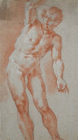 Scuola Lombarda del XVIII secolo Recto: Studio di nudo accademico - Verso:...