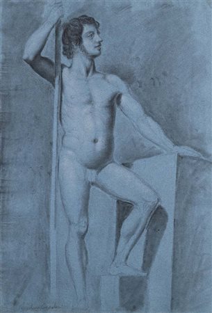 Napoleone Angiolini Recto: Studio di Nudo Accademico - Verso: Studio di...