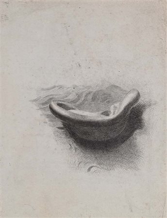 Pittore accademico del XIX secolo Studio di orecchio matita su carta mm...