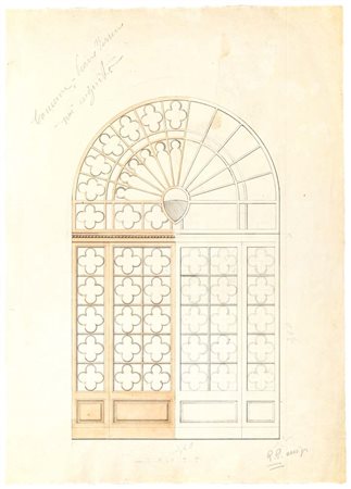 Bettino Marchetti Studio di vetrata China e inchiostri acquerellati su carta...