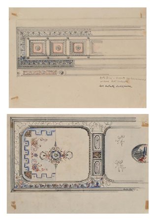 Anto Ricci Bozzetto per decorazione in casa Dott. Curbastro - Studio di...