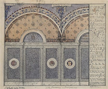 Anto Ricci Cella Funeraria in Fusignano - Studio di vetrata Penna, matita,...