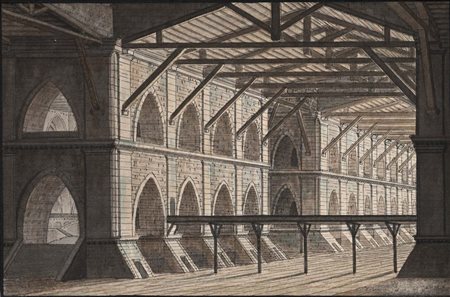 Scuola bolognese del XVIII secolo Veduta fantasiosa di interno China e...