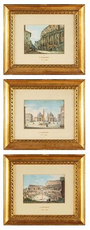 Simone Pomardi a) Veduta interna dell'anfiteatro Flavio b) Veduta di Piazza...