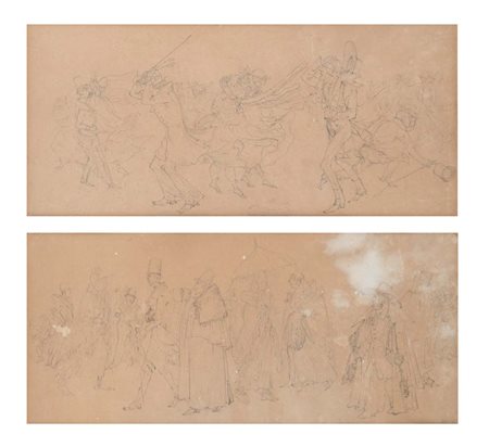 Karl Johan Lindström Domenica a Napoli matite su carta mm 130x290 - in...