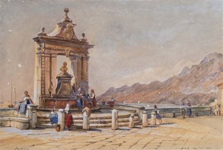 Anonimo del XIX secolo La fontana di Esculapio a Salerno, detta di Don Tullio...