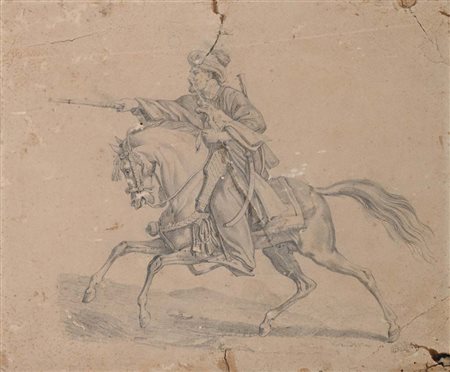 Atala Stamaty, chiamata Varcollier Studio di cavaliere da Ingres Matita su...