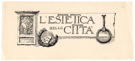 Ferruccio Pasqui Studio per frontespizio "L'estetica delle Città" China su...