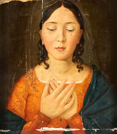 Pittore toscano del XIX secolo Vergine annunciata, nei modi della pittura...