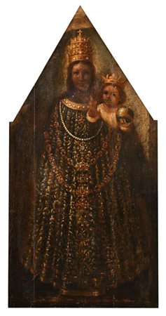 Antonio Gregori (attribuito a) (Siena 1580 ca. - Siena 1648) Madonna col...