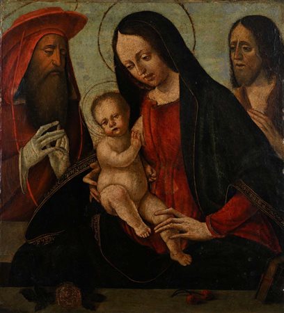 Bernardino Luini (cerchia di) (Dumenza 1481 ca. - Milano 1532) Madonna col...
