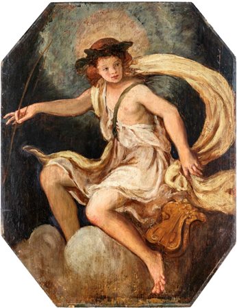 Scuola italiana del XVIII secolo Apollo olio su tavola cm 106 x 82 - in...