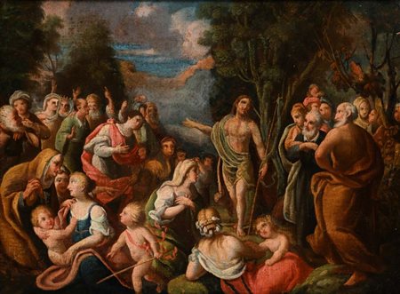 Pittore del XVIII secolo La resurrezione di Cristo olio su tela cm 49x65 -...