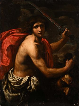 Orazio Riminaldi (attribuito a) (Pisa 1593 - Pisa 1630) Davide con la testa...