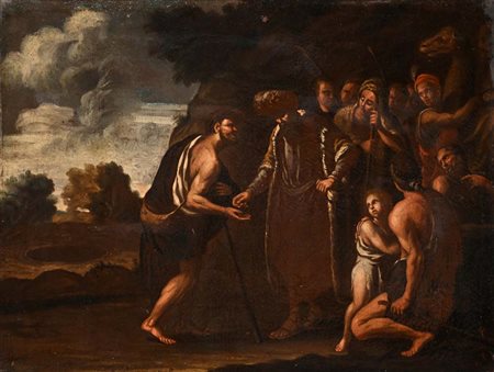 Scuola Genovese del XVII secolo Giuseppe venduto dai fratelli olio su tela cm...