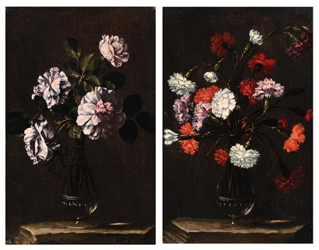 Andrea Belvedere (attribuito a) (Napoli 1646 - Napoli 1732) Coppia di nature...