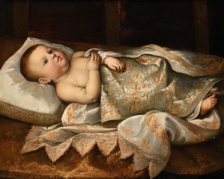 Pittore del XIX secolo Ritratto di Leopoldo de' Medici in fasce olio su tela...