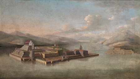 Pittore del XVIII secolo () Veduta dell'Isola Bella Borromeo sul Lago...