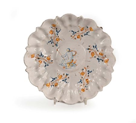 Crespina in maiolica compendiaria, Italia centrale, XVII secolo cm 7x26,5 con...