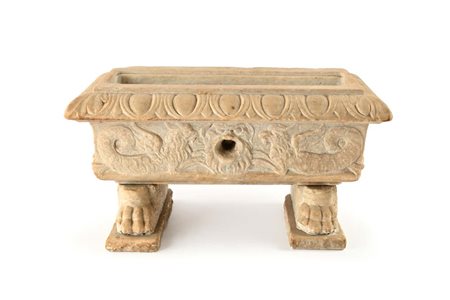 Vasca parietale in marmo bianco, XVIII secolo cm 24x48x24 di forma...