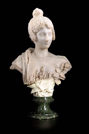 Ritratto di fanciulla come allegoria della musica altezza cm 60...