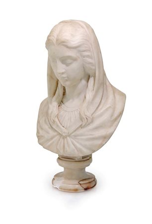 Vergine Maria altezza cm 28 Firmato e datato al verso "M. Pisani Fr 1865"....