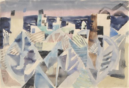 Eduard Bargheer (Hamburg/Amburgo 1901 - 1979) Paesaggio meridionale,...