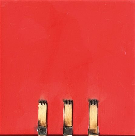 Bernard Aubertin (1934 - 2015) Senza titolo, 2011;Fiammiferi bruciati e olio...