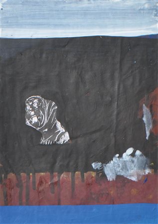 Walter Dahn (Krefeld 1954 - Köln/Colonia 2024) Senza titolo;Tecnica mista su...