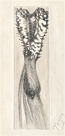 Toyen Senza titolo, 1961;Acquaforte su carta, 19,5 x 9,5 cm Firma...
