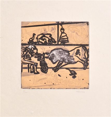 Jorge Castillo (Pontevedra 1933) Aus: Hommage à Goya, 1973;Acquaforte a...